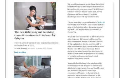 The Telegraph –  The new tightening and tweaking cosmetic treatments to look out for this year